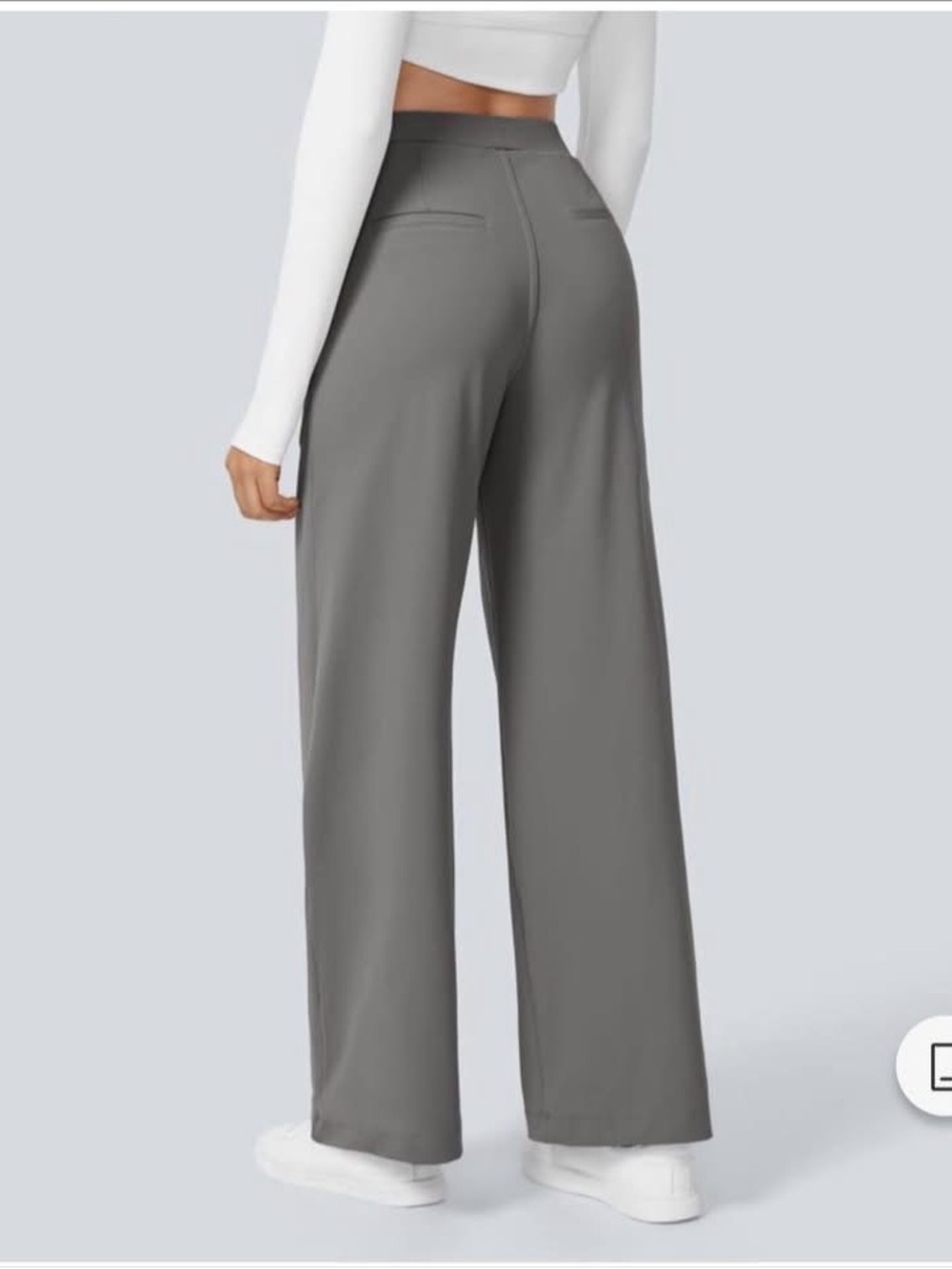 HALARA Gray High-Rise Wide-Leg Pants new in bag